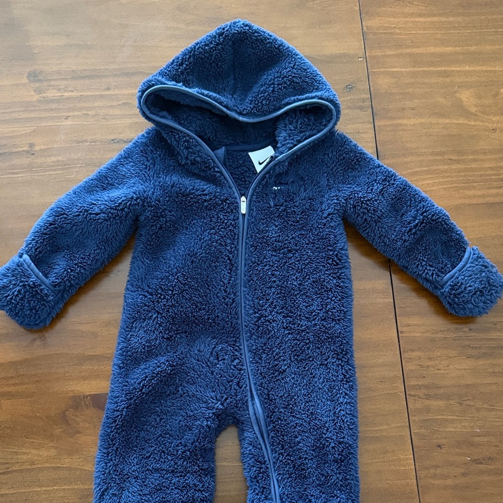 Nike Fuzzy Navy Kids Footie